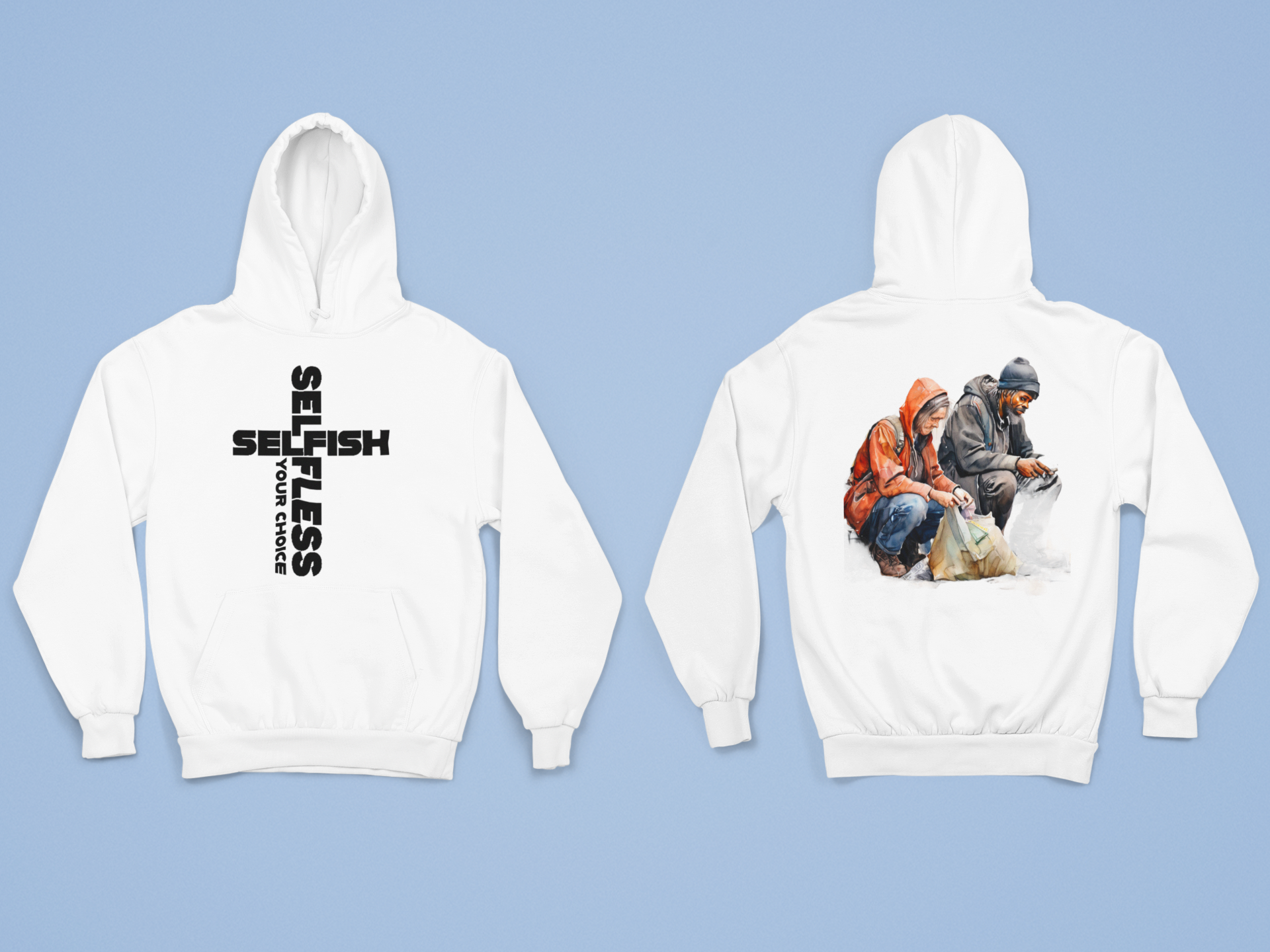 SSYC COMPASSIOON EMBROIDERED LOGO WITH  DTF IMAGE ON THE BACK